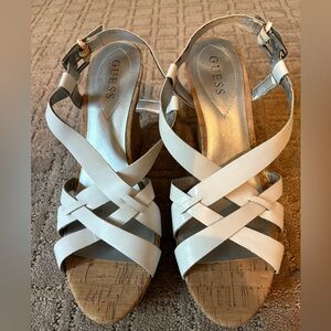 Guess Cream Strappy Sandals